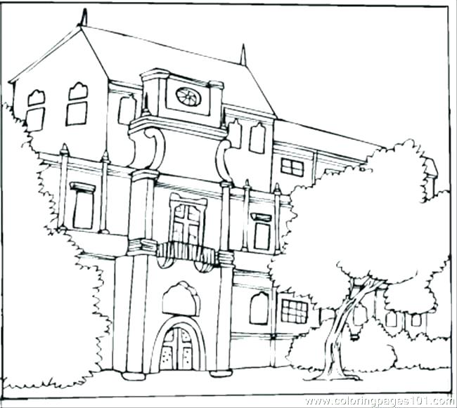 650x581 Coloring Pages Of Houses Coloring Pages House The White House