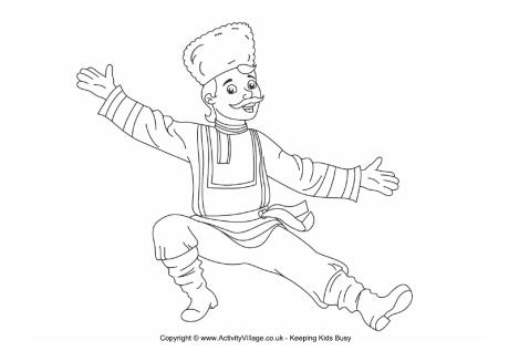 Russian Dancer Colouring Page 460x326 Russian Dancer Colouring Page