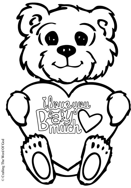 I Love You Beary Much Coloring Page Crafting The Word Of God 500x718 I Love You Beary Much Coloring Page Crafting The Word Of God