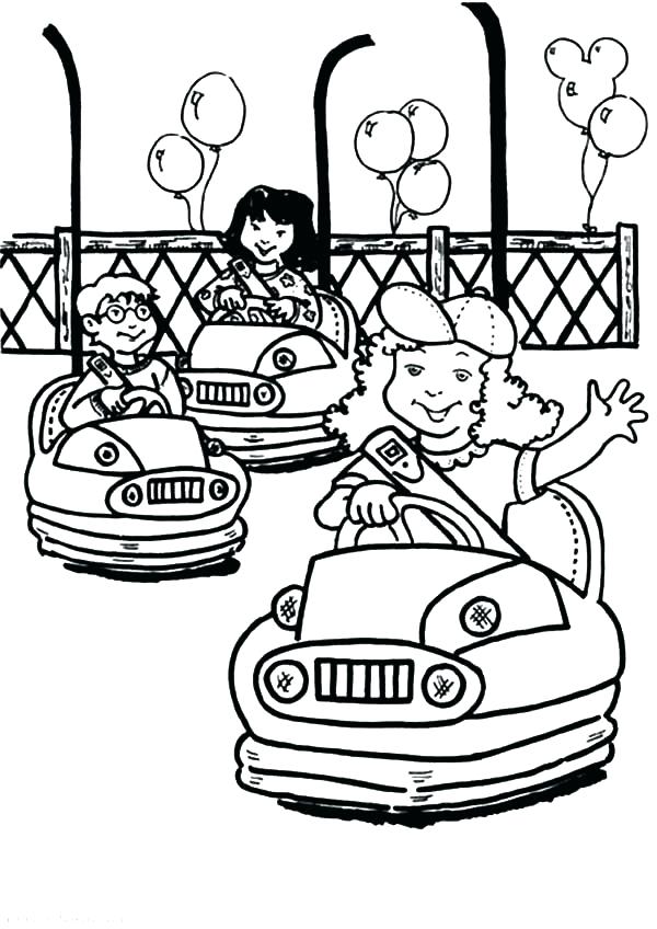 600x848 Water Park Coloring Pages Amusement Park Coloring Pages Bumper