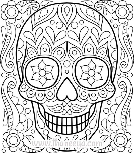 Free Adult Coloring Pages Detailed Printable Coloring Pages 450x513 Free Adult Coloring Pages Detailed Printable Coloring Pages