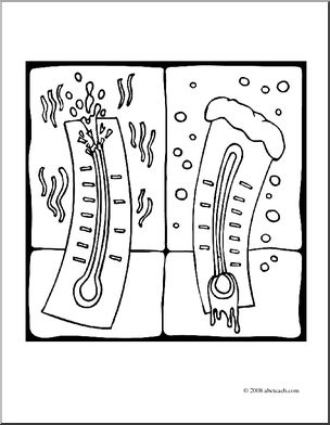 Clip Art Hot And Cold (Coloring Page) I Abcteach 304x392 Clip Art Hot And Cold (Coloring Page) I Abcteach