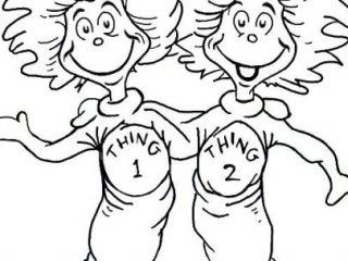 320x240 Thing 1 Thing 2 Coloring Pages Dr Seuss Coloring Pages Thing 1