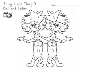 320x240 Thing 1 Thing 2 Coloring Pages Thing 1 And Thing 2 Coloring Pages