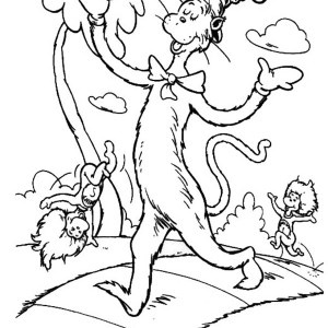 Cat In The Hat Coloring Pages 2 300x300 Cat In The Hat Coloring Pages 2