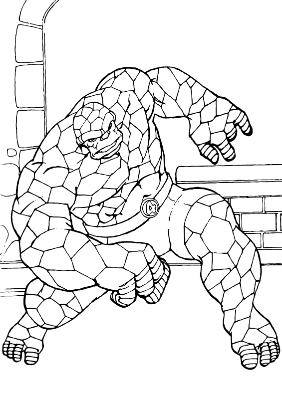 The Things Rock Muscles Coloring Pages 565x792 The Things Rock Muscles Coloring Pages