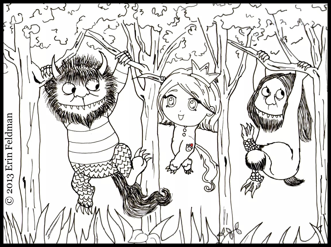 Where The Wild Things Are Coloring Pages For Kids And Adults Dak 1152x860 Where The Wild Things Are Coloring Pages For Kids And Adults Dak