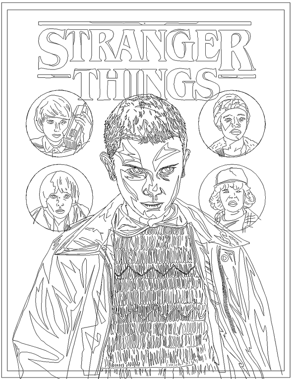 Free Printable Stranger Things Coloring Pages 587x764 Free Printable Stranger Things Coloring Pages