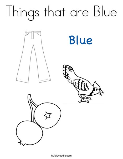 468x605 Things That Are Blue Coloring Page