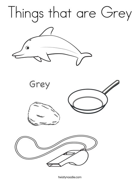 468x605 Things That Are Grey Coloring Page
