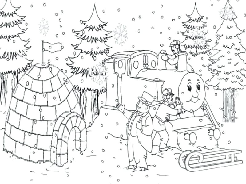800x600 Thomas Train Coloring Pages The Train Coloring Pages Snow Thomas