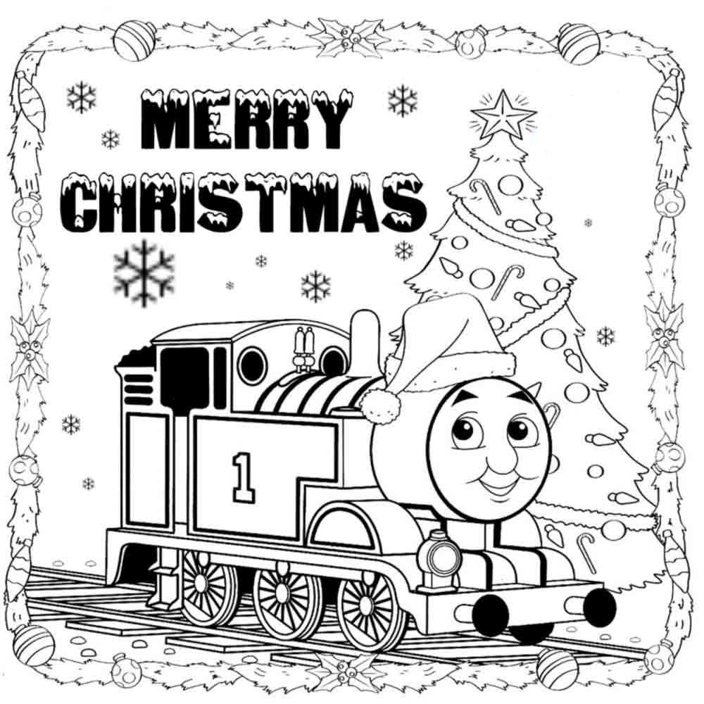 Thomas The Train Coloring Pages For Christmas 1000x1000 Thomas The Train Coloring Pages For Christmas