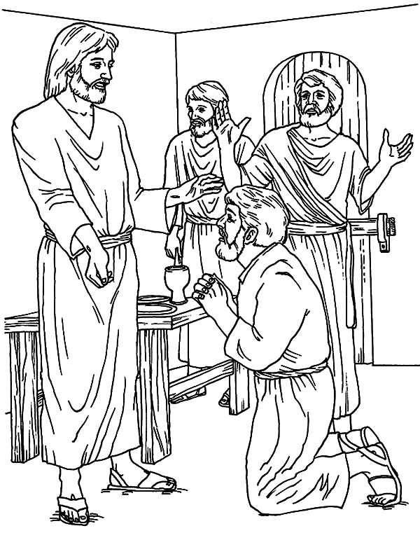Jesus And Thomas Coloring Pages Doubting Thomas Clipart Ourclipart 600x761 Jesus And Thomas Coloring Pages Doubting Thomas Clipart Ourclipart