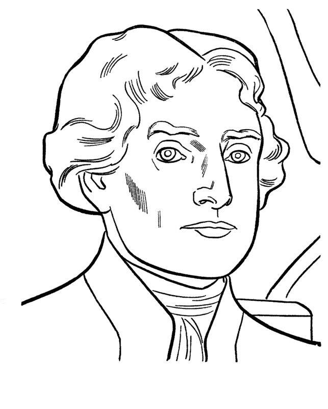 643x801 Thomas Jefferson 3rd President Coloring Pages