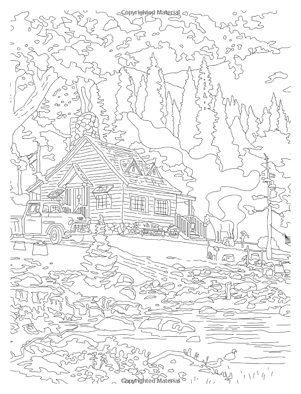 600x786 Posh Adult Coloring Book Thomas Kinkade Peaceful Moments
