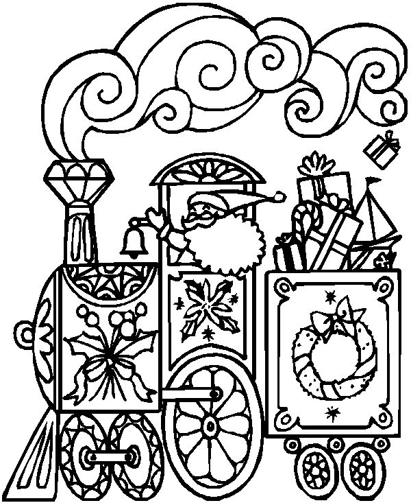 600x733 Christmas Coloring Pages To Print Trains Best 25 Train Coloring