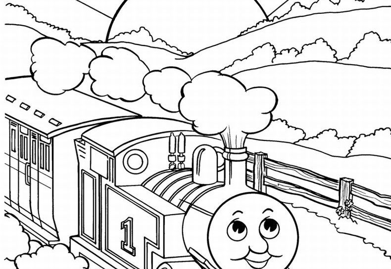 790x544 Coloring Page Thomas The Train Printable Pages Percy And Friends