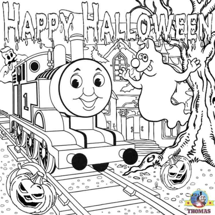 Thomas Halloween Coloring Sheets Halloween Party 750x750 Thomas Halloween Coloring Sheets Halloween Party