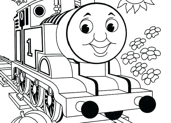 570x409 Thomas The Train Coloring Pages The Train Coloring Lesson Kids