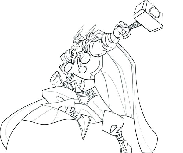 600x500 Thor Coloring Page Coloring Page Kids Coloring Pages Print Color