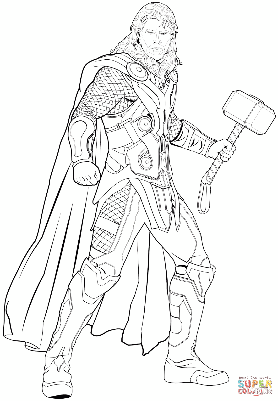 1163x1675 Thor Coloring Pages Avengers Thor Coloring Page Ebestbuyvn.co