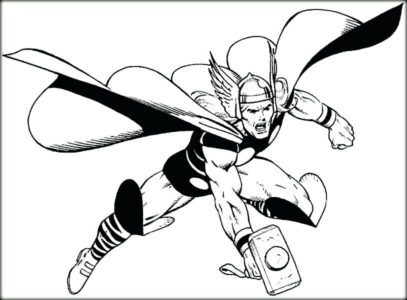 814x600 Thor Coloring Pages Thor Cartoon Coloring Pages
