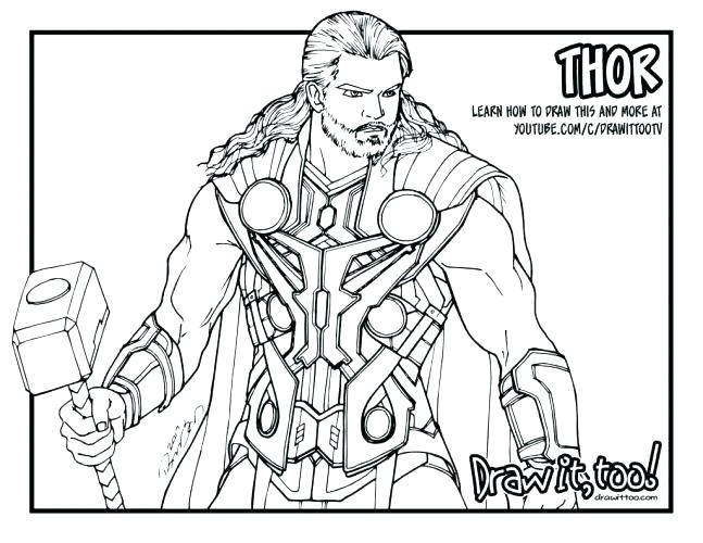 647x500 Thor's Hammer Coloring Page Thor Coloring Pages Coloring Page