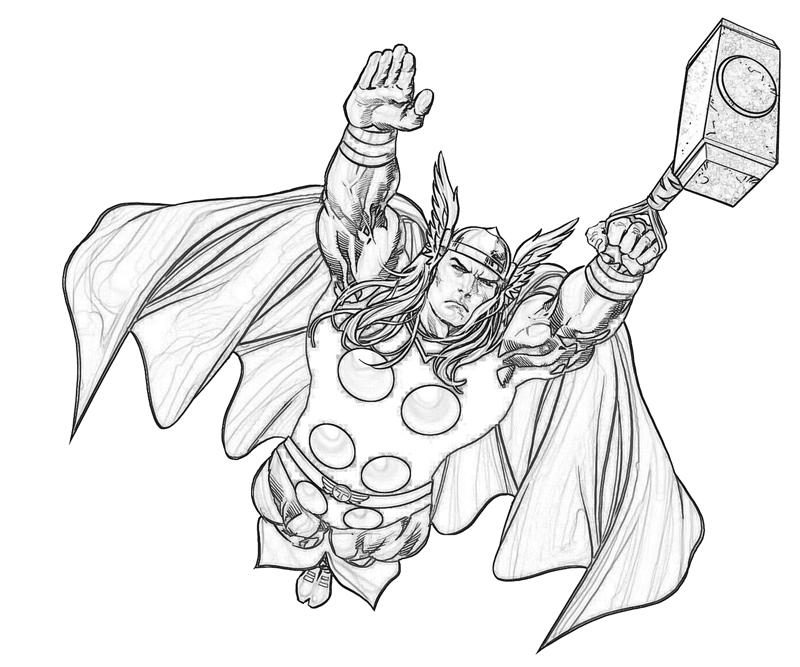 800x667 Gorgeous Thor Coloring Pages Easy Hammer Cartoon Book Face 2