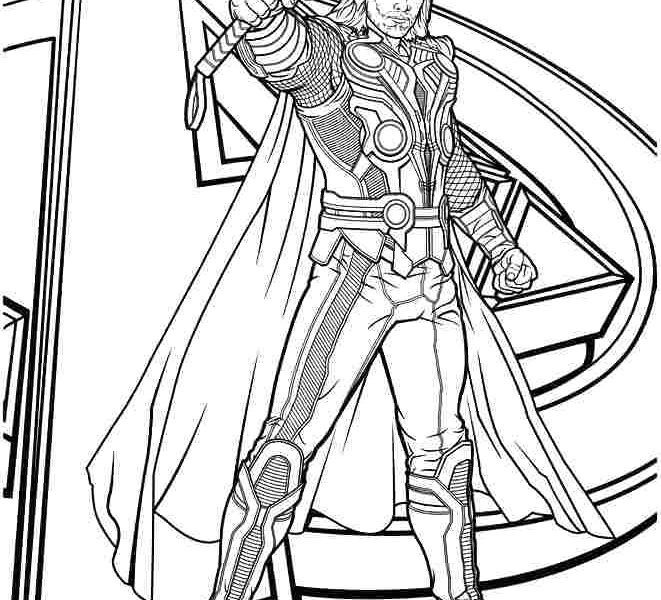 661x600 Brilliant Decoration Thor Coloring Pages Thor Coloring Page