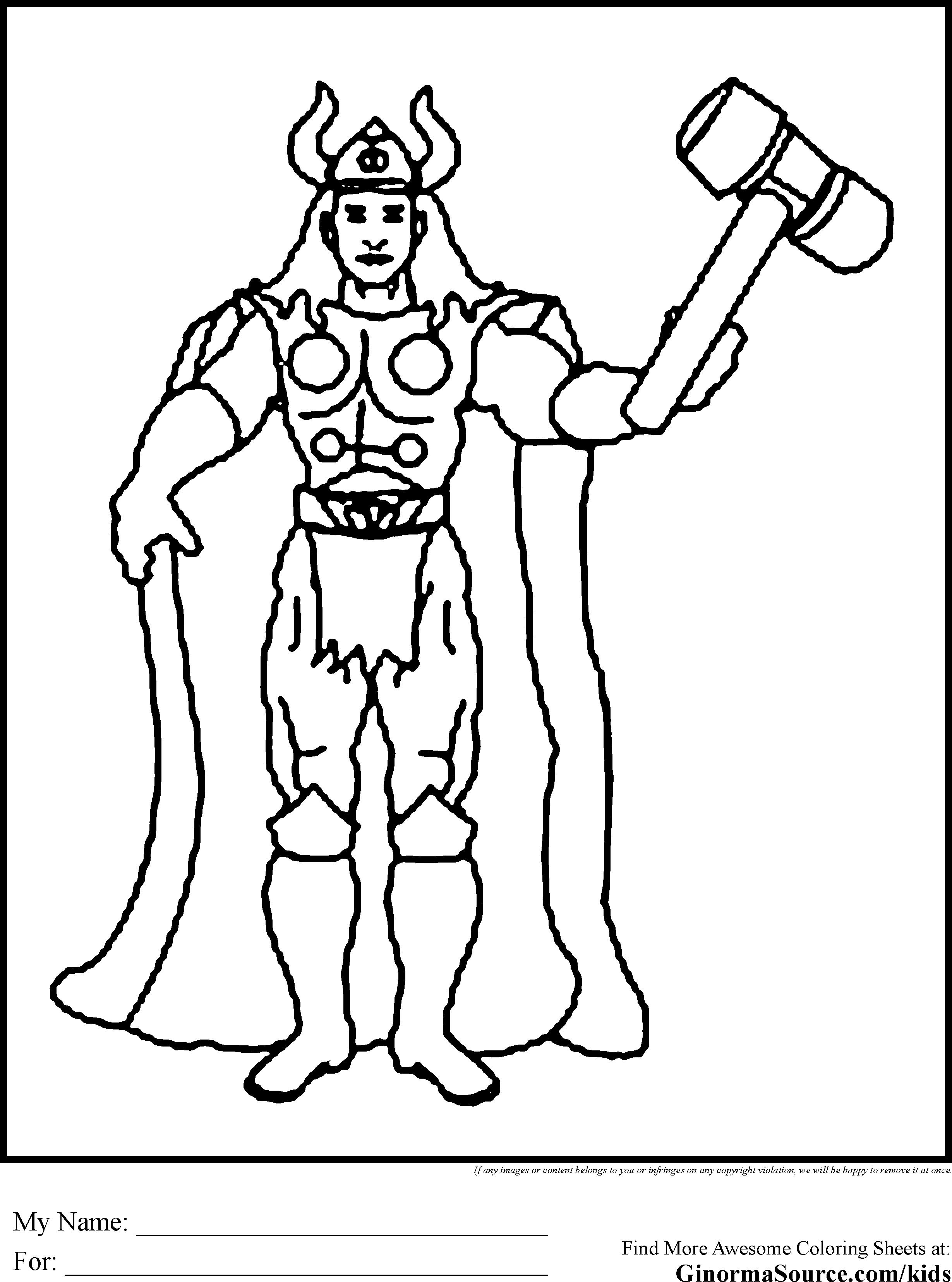 2459x3310 Marvel Thor Coloring Page Free Printable Pages Of For Adults