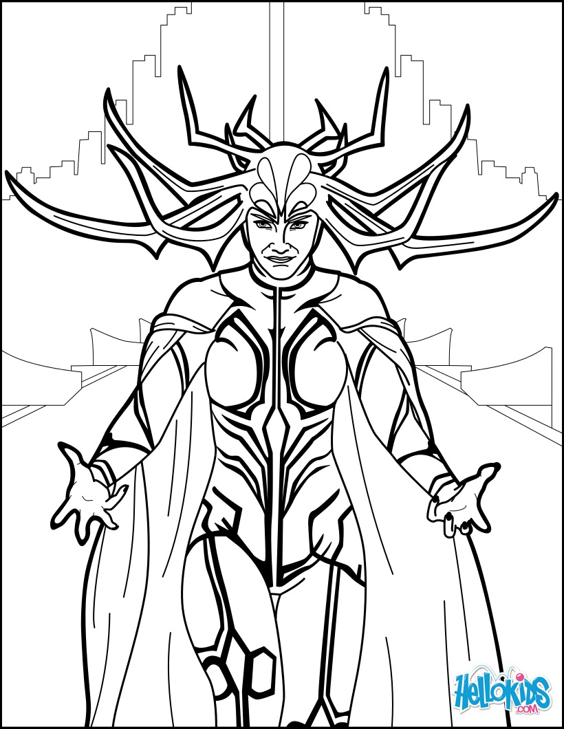 820x1060 Hela Ragnarok Coloring Pages