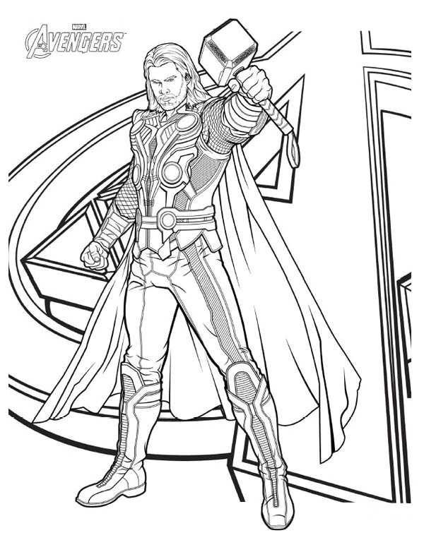 600x782 Lovely Thor Coloring Pages Coloring Ws