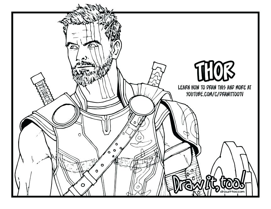 863x667 Thor Hammer Coloring Sheet Pages Marvel