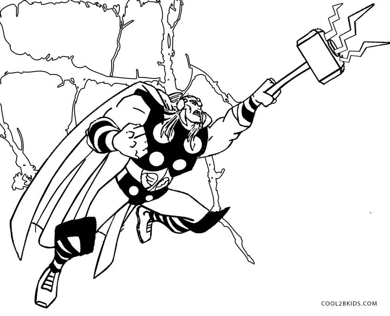 800x649 Printable Thor Coloring Pages For Kids Cool2bkids