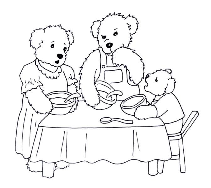 672x600 Goldilocks Coloring Pages Printable