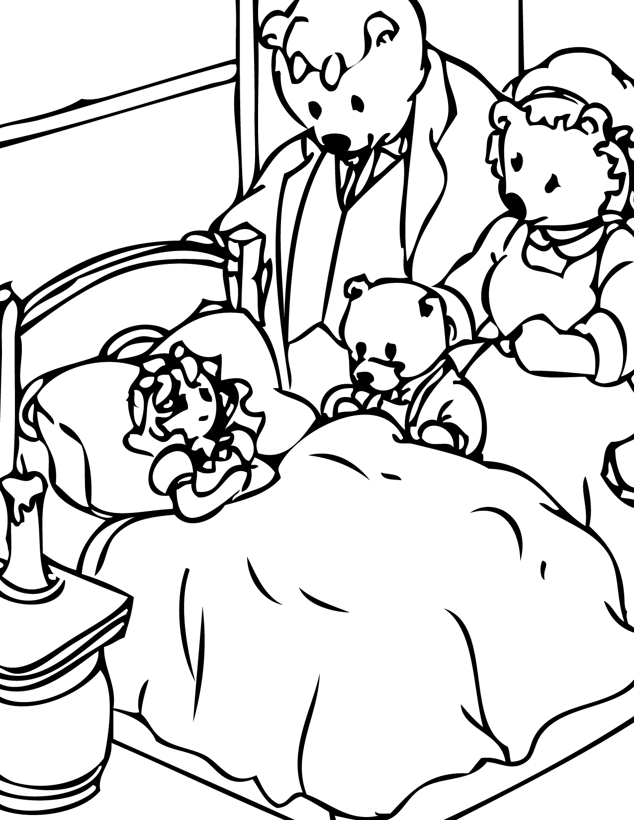 1275x1650 Goldilocks And The Three Bears Coloring Page