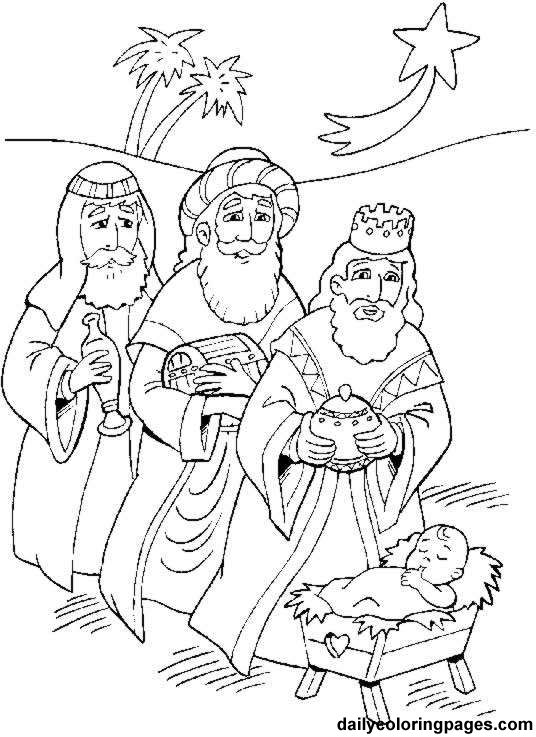 Three Wise Men Coloring Pages 536x737 Three Wise Men Coloring Pages