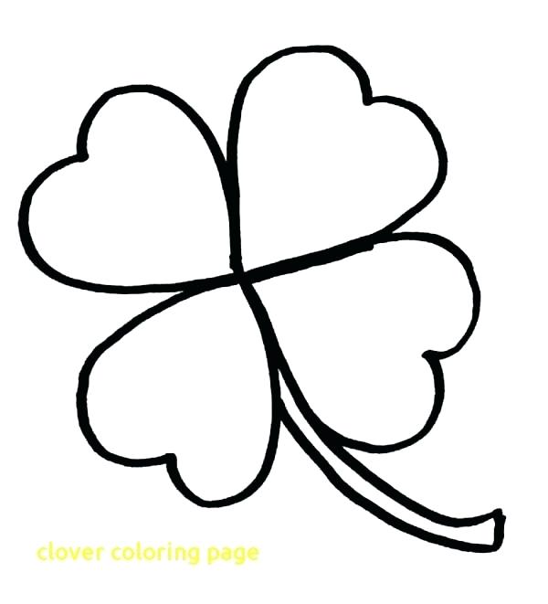 Four Leaf Clover Coloring Page Clover Coloring Page In 3 Leaf 600x661 Four Leaf Clover Coloring Page Clover Coloring Page In 3 Leaf
