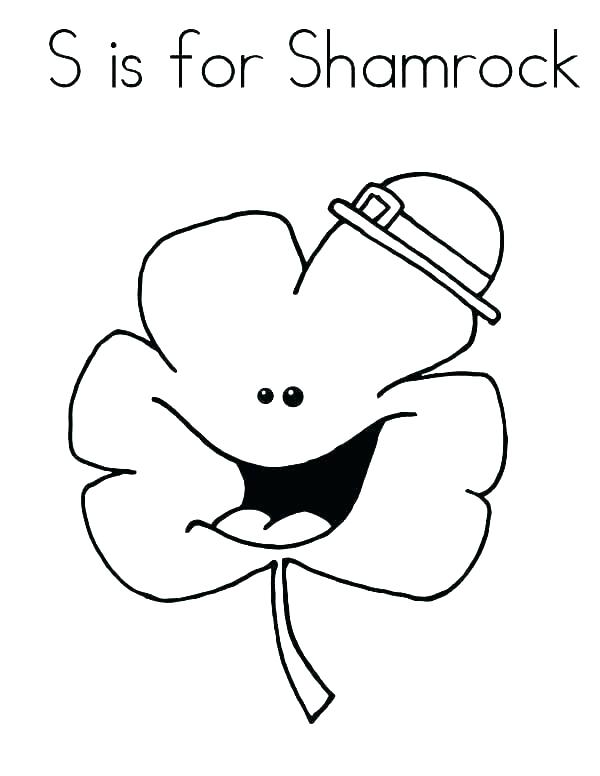 Shamrock Coloring Page Four Leaf Clover Coloring Page Shamrocks 600x776 Shamrock Coloring Page Four Leaf Clover Coloring Page Shamrocks