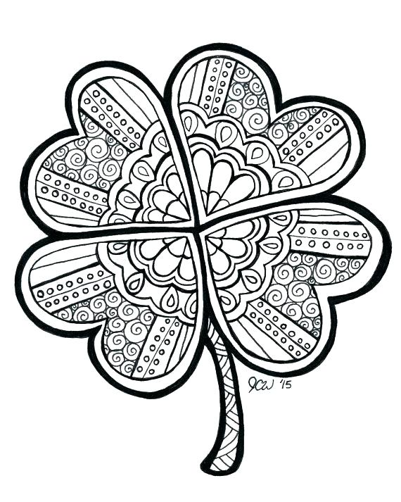 Three Leaf Clover Coloring Page Here Are Four Leaf Clover Coloring 570x713 Three Leaf Clover Coloring Page Here Are Four Leaf Clover Coloring
