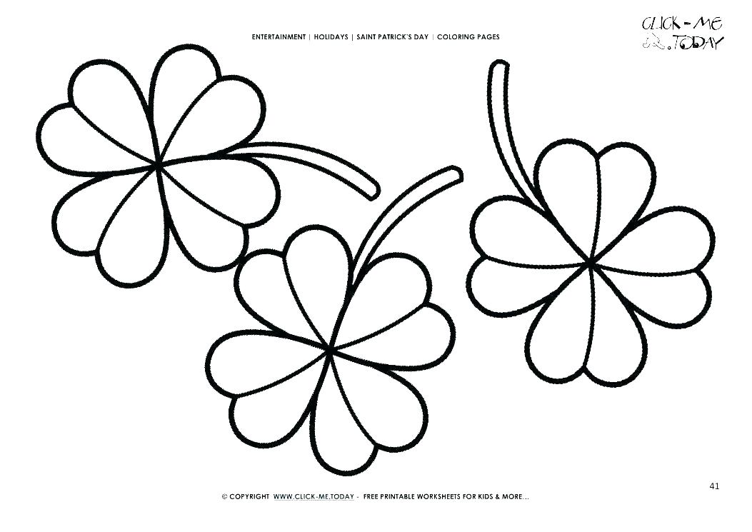 Clover Coloring 1053x745 Clover Coloring