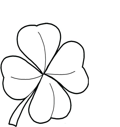 Three Leaf Clover Coloring Page 500x531 Three Leaf Clover Coloring Page