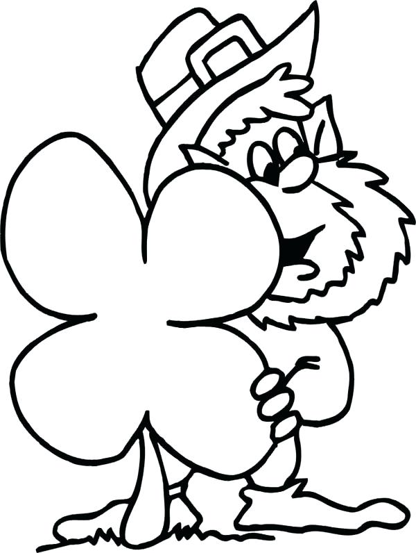 A Drawing Of Three Leaf Clover Coloring Page 600x796 A Drawing Of Three Leaf Clover Coloring Page