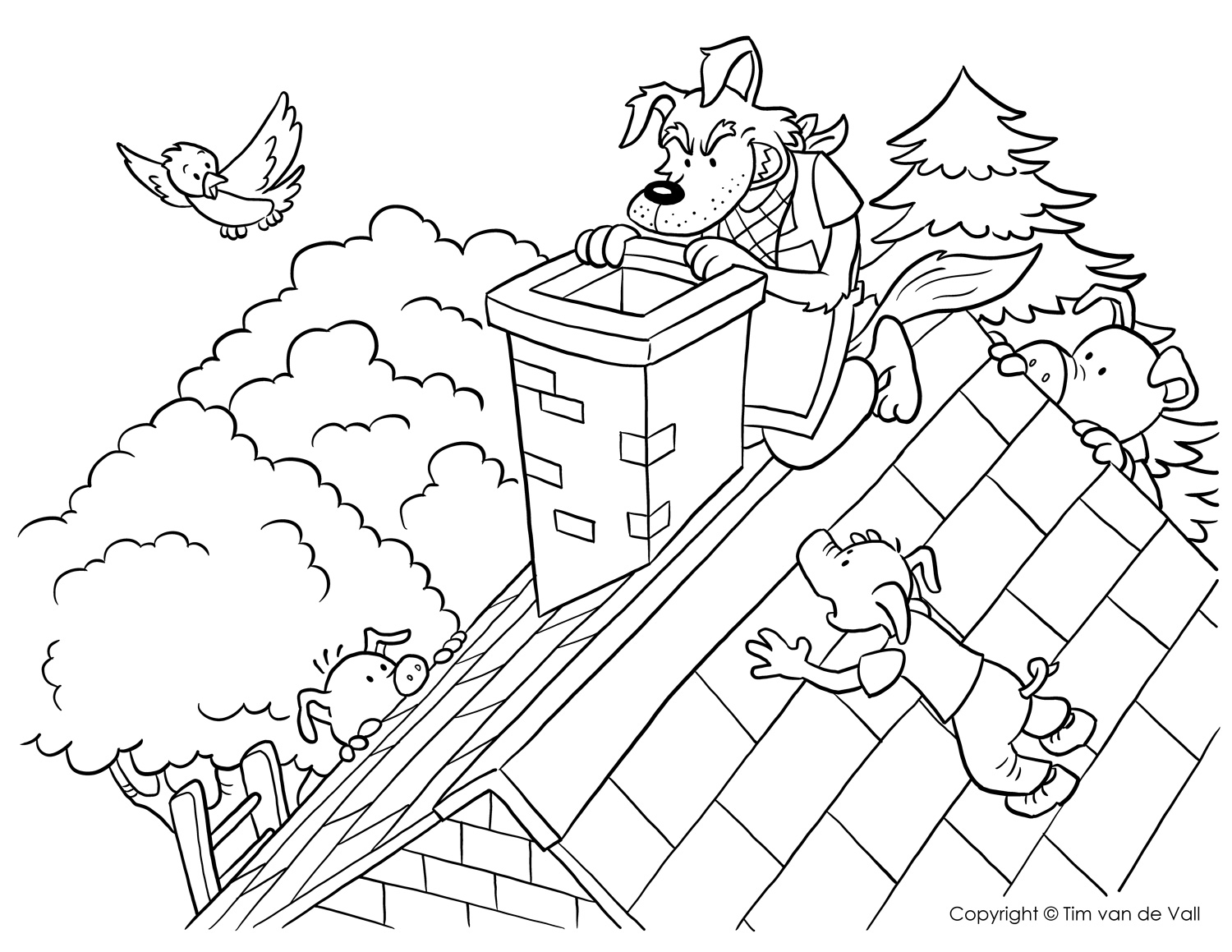Three Little Pigs Coloring Pages The Three Little Pigs Story 1500x1159 Three Little Pigs Coloring Pages The Three Little Pigs Story