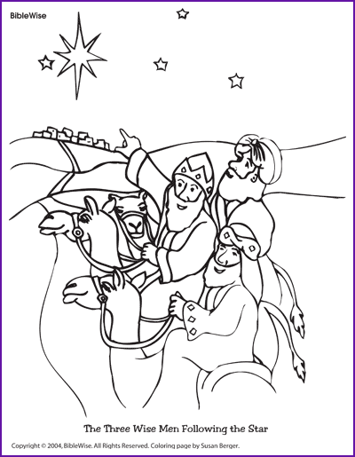 Coloring (The Three Wise Men Following The Star) 400x515 Coloring (The Three Wise Men Following The Star)