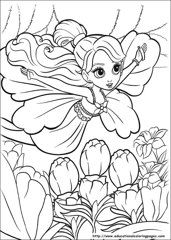 Barbie Thumbelina Coloring Pages 567x794 Barbie Thumbelina Coloring Pages