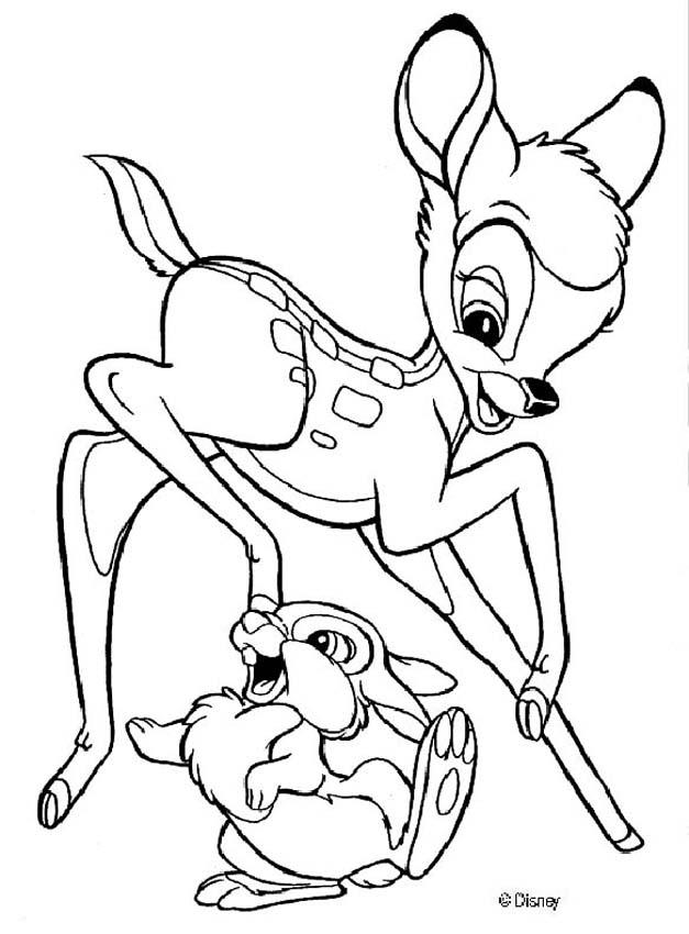 627x850 Bambi And Thumper Coloring Pages