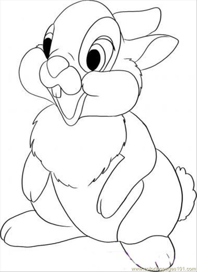 650x896 Ow To Draw Thumper From Bambi Coloring Page