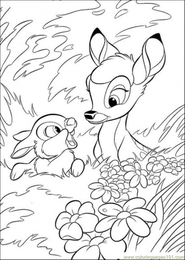 650x912 Bambi And Thumper Coloring Pages