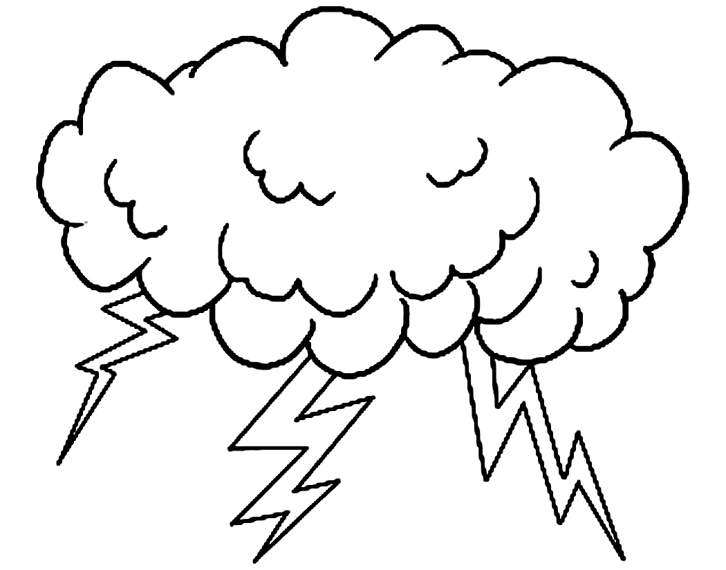 1050x825 Lightning Coloring Page
